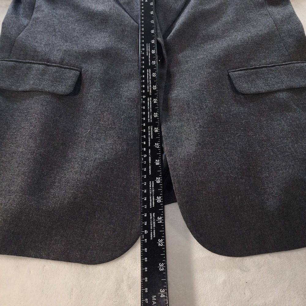 Orvis Womens Gray Single Button Blazer Jacket Size 18 Relaxed Fit Made in USA - Picture 6 of 9